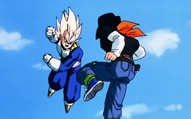 Vegeta descobrindo que Trunks do futuro é seu filho. #dragonballz