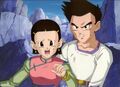 Chi-Chi with her youngest son, Goten