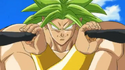 Broly blocks the kids' punches