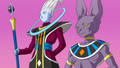 Whis and Beerus on King Kai's planet