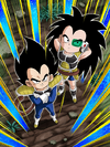 Fearless Planet Invasion Vegeta (Kid) & Raditz (Kid) japanese card from Dokkan Battle