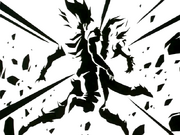 Goku and Vegeta fuse into Vegito.