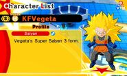 KF Vegeta (Goku fused) in Super Saiyan 3