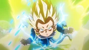 Vegeta frees himself from the Kraken's mouth