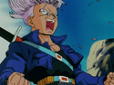 Future Trunks powers up to Super Saiyan