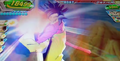 Goku prepares the 10x Kamehameha in Dragon Ball Heroes