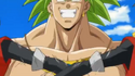 Broly about to knock the two kids out