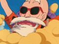 Roshi falls from the cloud