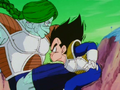 Zarbon proceeds to pound Vegeta