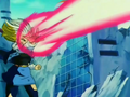 Future Android 18 firing one of the Infinity Bullet blasts