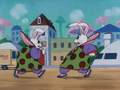 Puar psychs out Boss Rabbit by turning into his image