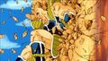 Nappa smashes into mountains in order to get Chiaotzu off his back