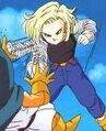 Android 18 punches "Mighty Mask"