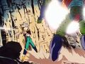 Android 18 fires her Energy Blast at Cell