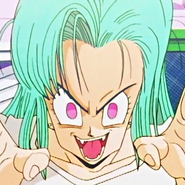 Bulma transformada en Demonio por la Neblina Aqua