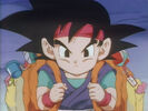 Goku Jr. with his backpack in A Hero's Legacy