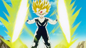 Super Saiyan 2 Gohan holds Cell's two Destructo Discs