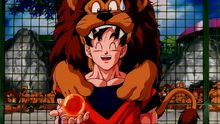 Goku et un lion