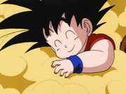 Goku with his new Nimbus