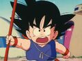 Goku wields his Power Pole