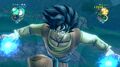 An avatar prepares a barrage of energy blasts in Ultimate Tenkaichi