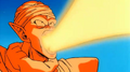 Piccolo fires a Mouth Energy Wave at a Bio-Man