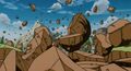 Cooler lifts the ground with telekinesis in Cooler's Revenge