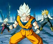 Goku,trunks y gohan preparados