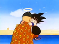 Goku embraces his Grandpa