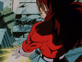 SS4 Vegeta fires Ki Blasts at Omega Shenron