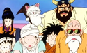 Roshi and the others at the hospital watching Bulma freak out