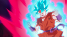 Goku using his Super Saiyan Blue: Kaio-ken