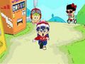 Gatchan and Arale followed by Kinoko Sarada in Dr. Slump: Arale-Chan