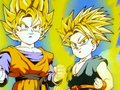 Trunks y Goten en Super Saiyajin