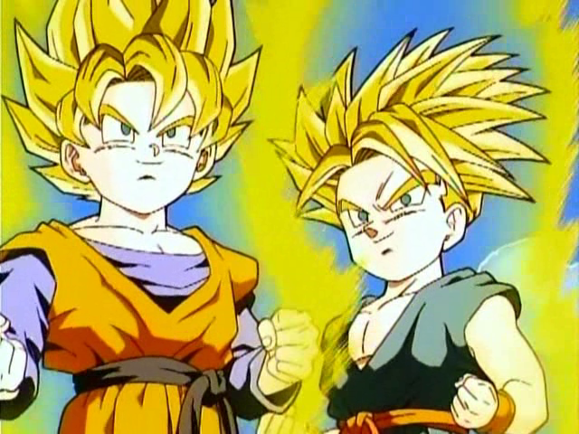 Goku and Gon his son with Vados begin to finish training in the chamber of  time 
