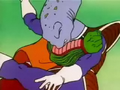 Appule is beaten by a Warrior-type Namekian