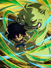 Dokkan Battle First Friend Broly (Kid) Japanese card (DBS Kid Broly & Vampa Beast Ba) (Story Event - Three Saiyans Driven by Fate)