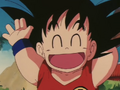 Goku showing his cheerful, energetic personality