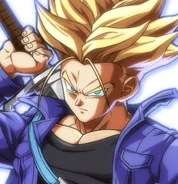 Trunks del Futuro Supersaiyano en FighterZ