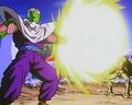 Piccolo fires his Explosive Demon Wave at Cell