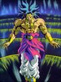 Super Saiyan A-type Broly powering up in Broly - The Legendary Super Saiyan