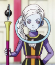 Kusu wielding her staff in the Dragon Ball Super anime