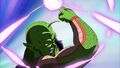 Piccolo prepares to fire a Special Beam Cannon at Hatchiyack