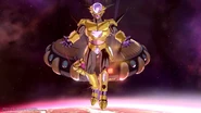 Future Warrior's Berserker Suit after transforming into their Turn Golden form in 'Xenoverse 2