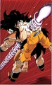 Goku and Raditz are impaled by Piccolo's Special Beam Cannon in the manga (Full Color)