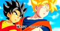 The Hero and Goku prepare the Kamehameha