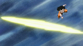 Krillin fires his Destructo Disc