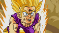 An injured SS2 Gohan in Idainaru Son Goku Densetsu