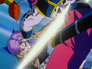 Trunks using the brave sword in Dragon Ball GT