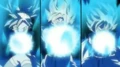 The Heroine, Goku, and the Hero fire Kamehameha waves